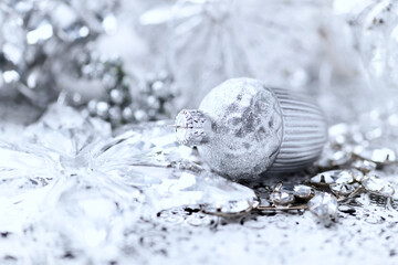 Close-up of a Christmas decoration. Soft focus.	