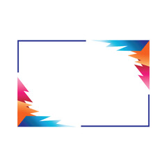 Geometric Framed Overlay Design  with Abstract Corners