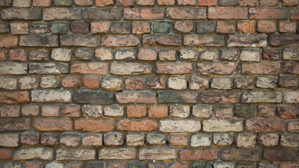 old brown brick wall texture close up