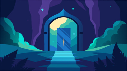 Fototapeta premium scary graveyard in the night