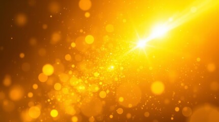 Golden Abstract Light Burst