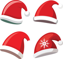 set of santa claus hats
