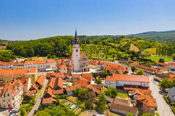 Church of Blessed Virgin Mary in Marija Bistrica, Croatia. Marian Shrine of the Black Madonna,...