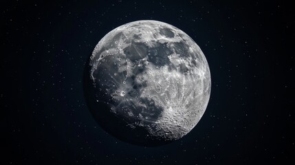 Fototapeta premium A stunning night sky with a full moon and star constellations.