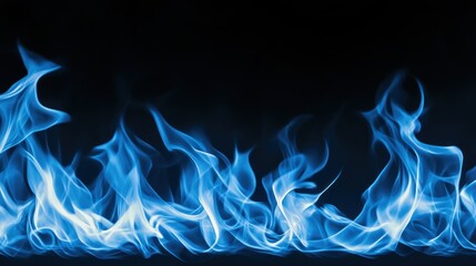 Abstract blue flame pattern