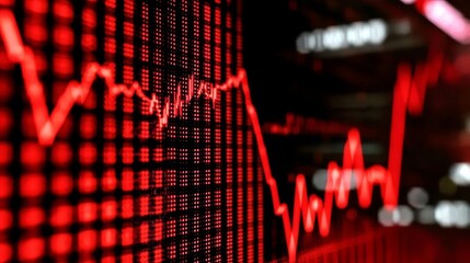 Sharp decline observed in the stock market chart.