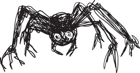 Handmade Abstract Scribble Monster &ndash; No AI Drawing of Unknown Creature