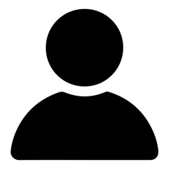Black Vector Icon of Person. Personalization. Account