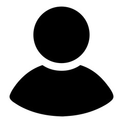 Black Vector Icon of Person. Personalization. Account