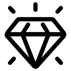 Black vector diamond icon