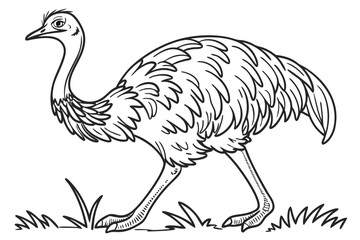 coloring page line art the rhea black vector