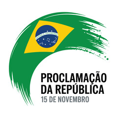 Flat Vector Illustration of Proclamação da República.