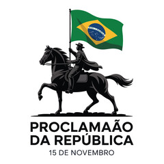 Flat Vector Illustration of Proclamação da República.