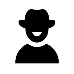 Mysterious man icon vector illustration