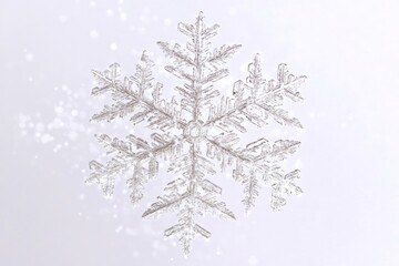 A simple and elegant handcrafted snowflake decoration, perfect for holiday celebrations.