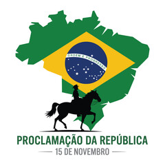 Flat Vector Illustration of Proclamação da República.