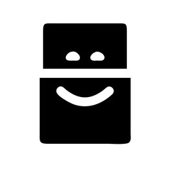 Smiling chocolate bar icon vector illustration