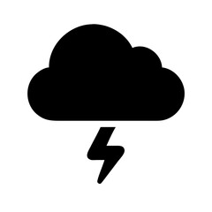 Storm cloud with lightning icon vector illustration
