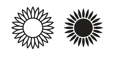 Sunflower icons design vector graphic recourse