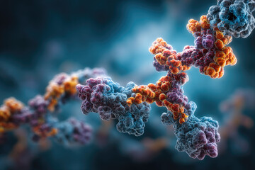 antibodies or immunoglobulin protein or enzyme Molecular structure, Chain of amino acids, biological concept, chemistry and biochemistry, DNA proteins, hydroxyproline, closeups formation