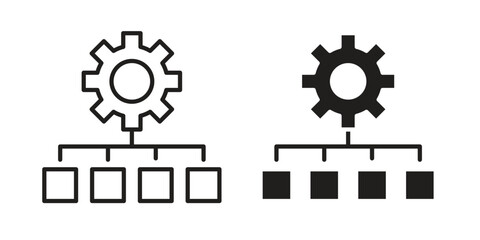 Workflow icons design vector graphic recourse