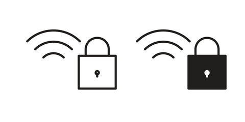 Wifi security icons design vector graphic recourse