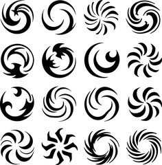 Fototapeta premium Tribal Swirl Mandala Set