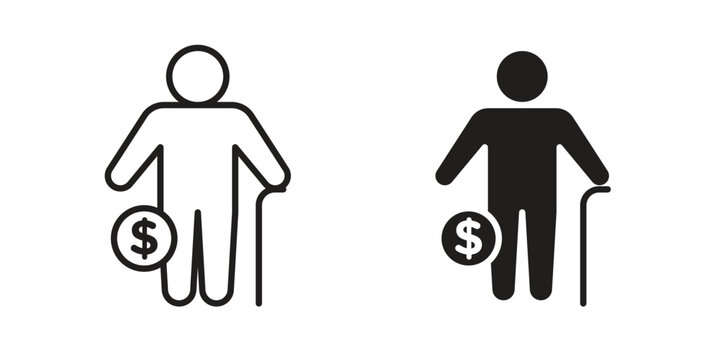 Retirement icons design vector graphic recourse