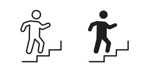People Climbing icons design vector graphic recourse