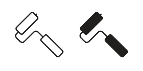Paint roller icons design vector graphic recourse