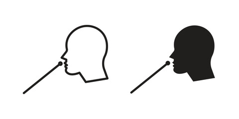 Nasal swab icons design vector graphic recourse