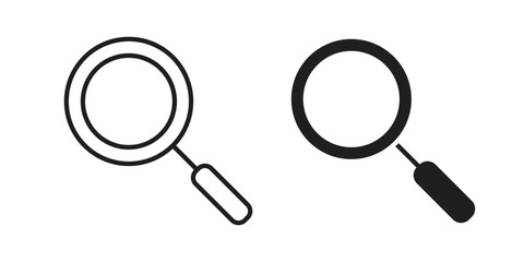 Magnifying glass icons design vector graphic recourse