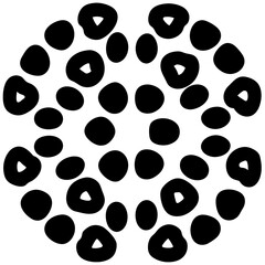 Leopard spot pattern line art grid texture