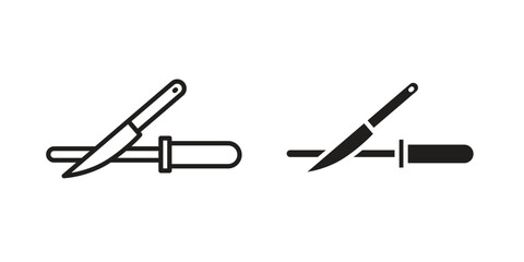 Obraz premium Knife sharpener icons design vector graphic recourse