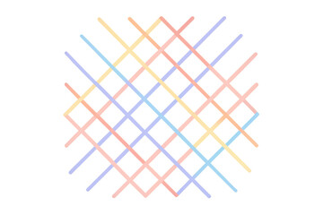 Pastel lines intersecting, weaving geometric patterns across transparent surface, generating contemporary minimalist graphic composition