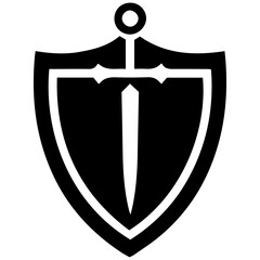 Building a strong brand identity with this powerful and precise shield and arrow emblem