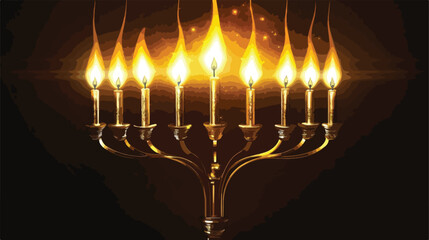 Elegant Hanukkah celebration card design