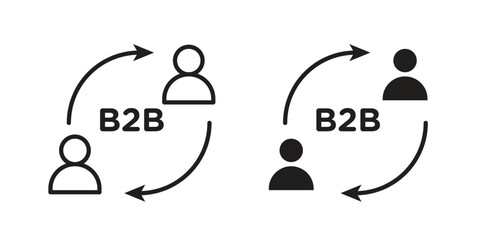 B2B icons design vector graphic recourse