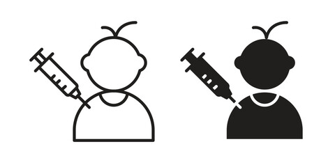 Baby Vaccination icons design vector graphic recourse