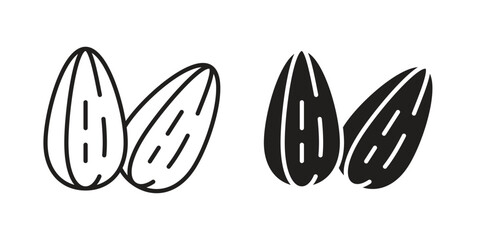 Almond icons design vector graphic recourse