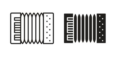 Accordion icons design vector graphic recourse