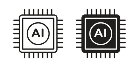 AI icons design vector graphic recourse