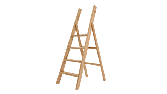 wooden ladder isolated on transparent background png