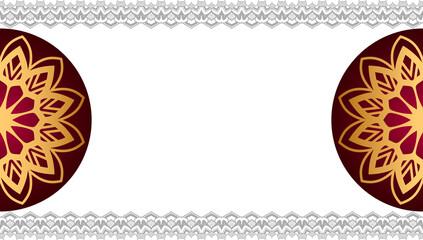 Islamic ramadan kareem eid mubarak arabic arabesque shape mandala invitation card background banner design