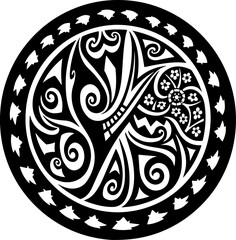 Polynesian Tribal  Tattoo Circle Design