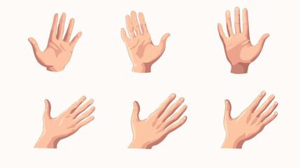 Fototapeta premium Hand Gestures Vector Illustration Set