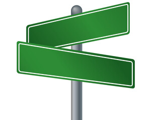 Blank Street Name Sign at Intersection © breeze