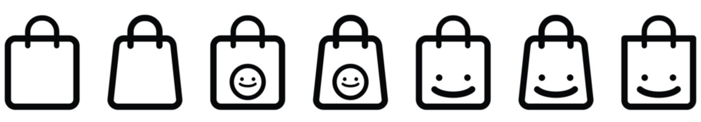 Shoping bag icon in flat style. Handbag sign vector illustration on white isolated background. Package business concept.