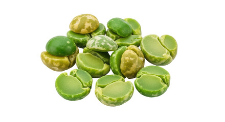 Isolated Group of Green Wasabi Peas