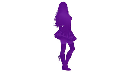 Isolated Woman Silhouette